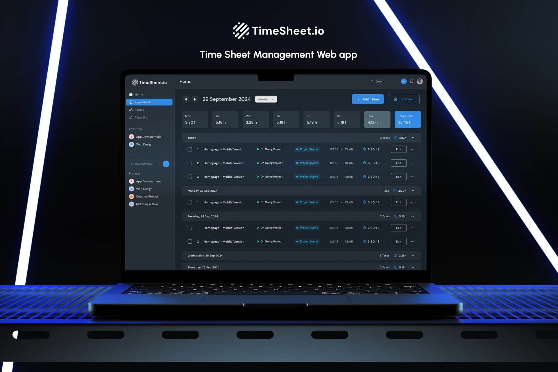 Timesheet-io | Replika Tech